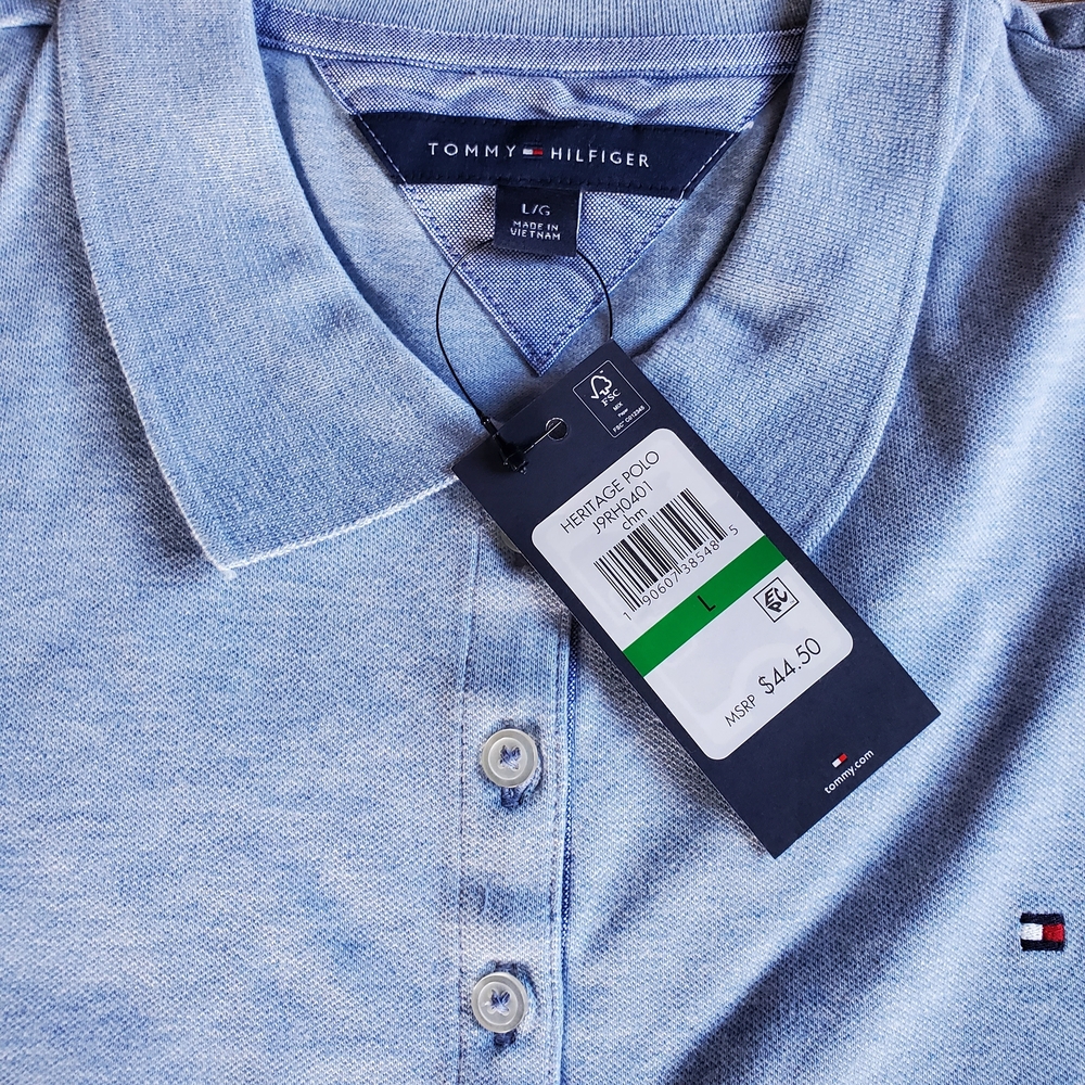 Tommy Hilfiger Women's Light Blue Polo Shirt - Picture 3 of 4
